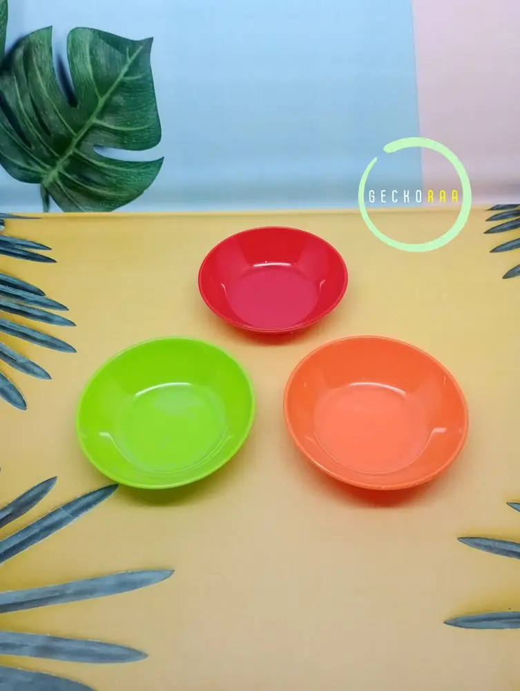 Water Dish Wadah Minuman Reptil Gecko Sugar Glider Tempat Makan Minum Reptil Melamin