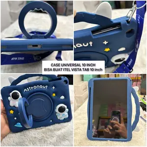 Casing Karakter Untuk Itel Vista Tab 10 inch Vista Tab 11 10.1 inch Vista Tab 10 Mini 8inch Softcase Bahan Silikon Free Bonus Tali dan Pen Stylus  Cover