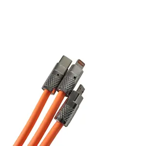 Kabel Charger 3in1 Fast Charging Lightning Micro USB C 1.1M