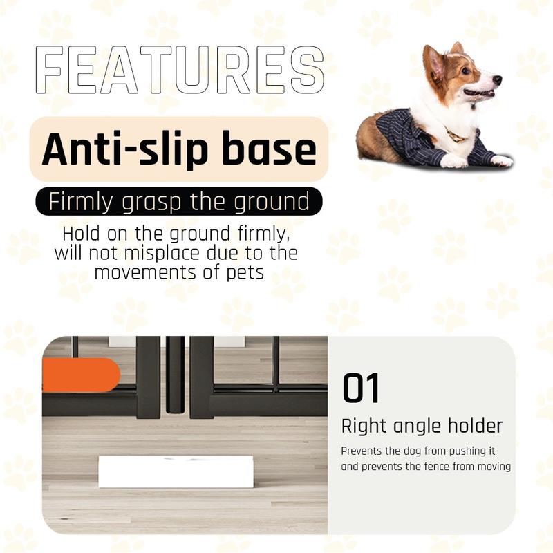 Dog Small Animal Playpen 4/6 Panels Heavy Duty Puppy Foldable Pet with Door Portable Cats Rabbits Indoor Outdoor 1