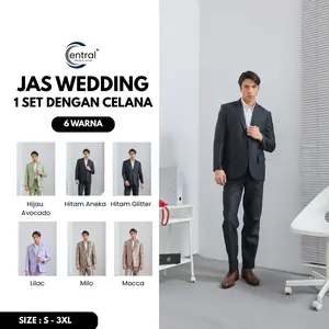 [JAS & CELANA] Jas Wedding Pria Bahan Semi Wool (Beserta Celana) Berbagai Macam Ukuran, Jas Nikah dan Celana Blazer (12 Warna))