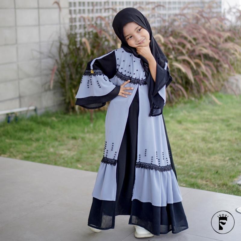 Product Introduction of ABAYA ELISA COUPLE MOM AND KIDS abaya hitam couple abaya turky gamis hitam abaya anak gamis couple abaya hitam Muslim Renda Mutiara Kombinasi Sifon Arab Ibu Umroh Syari Outer 5