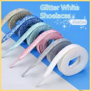 SATU PASANG TALI SEPATU GLITER TALI SEPATU FASHION MURAH TALI SEPATU KEKINIAN IMPORT PREMIUM QUALITY