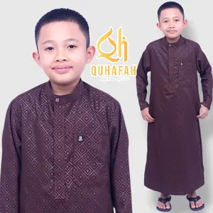 QUHAFAH - jubah gamis anak MAQIL terbaru tangan panjang katun embos