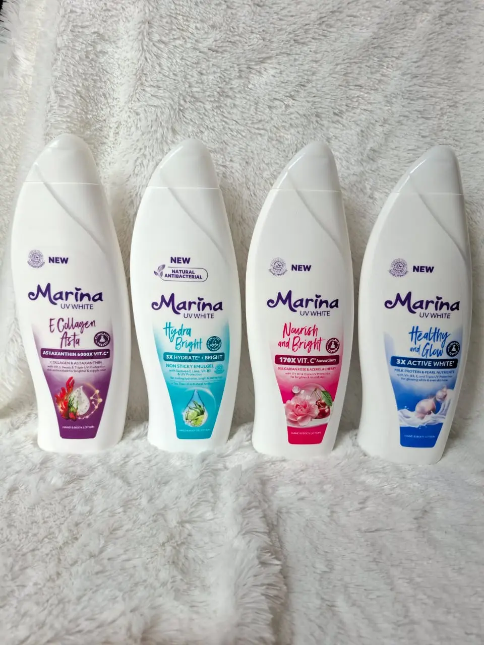 ( KEMASAN BESAR ) Marina Uv White Hand Body Lotion 460ml 100% Original BPOM