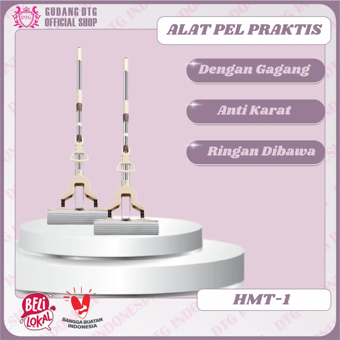 Gudang DTG HMT-1 Alat Pel Otomatis Pembersih Lantai Karet / Alat Pel Pengering