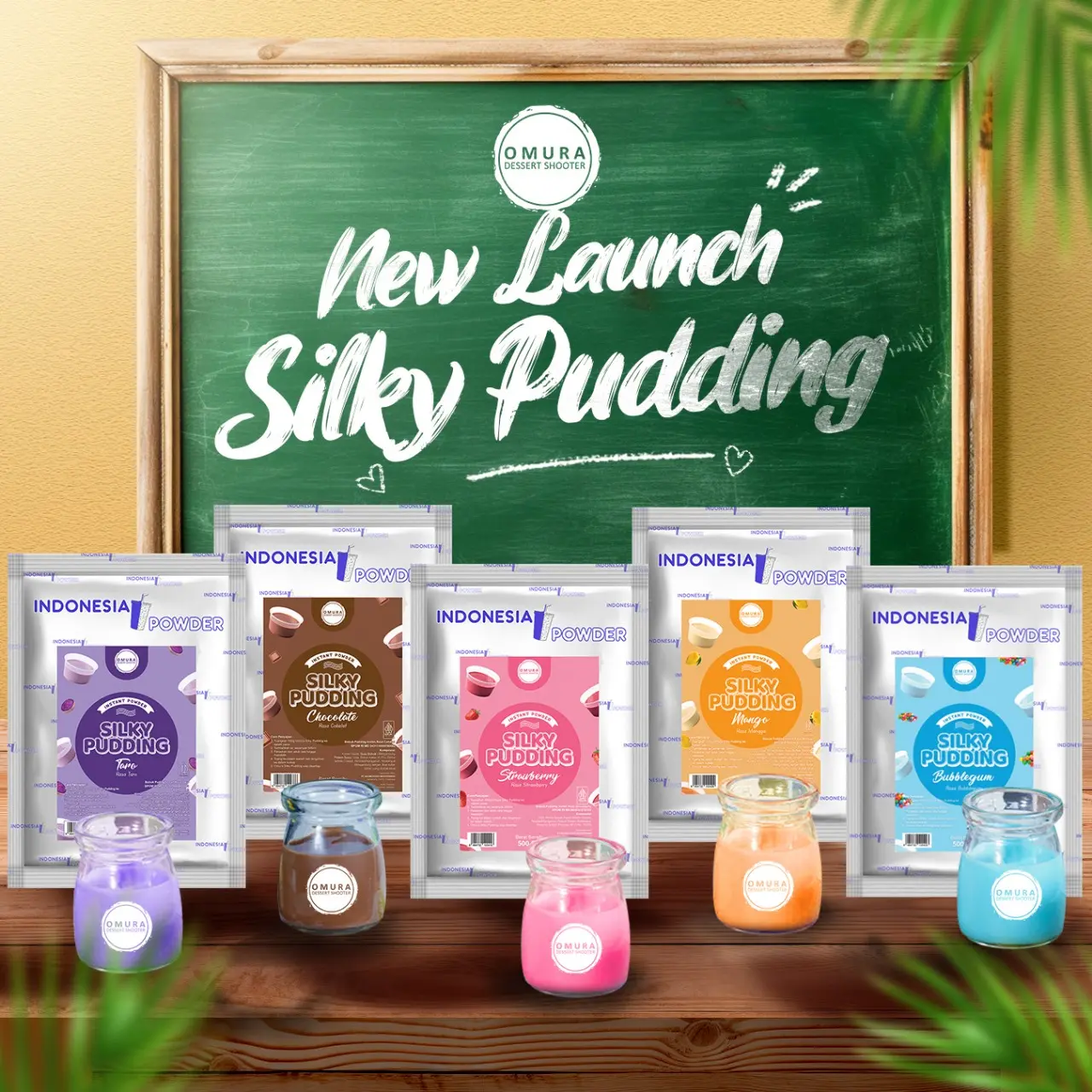 [SERIES] Bubuk Silky Pudding Premium Rasa Coklat Taro Bubble Gum Strawberry Leci Peach Matcha Thai Tea Mangga 500 Gr Mix Gula Puding Sutera Pudot Dessert Instant Omura Powder