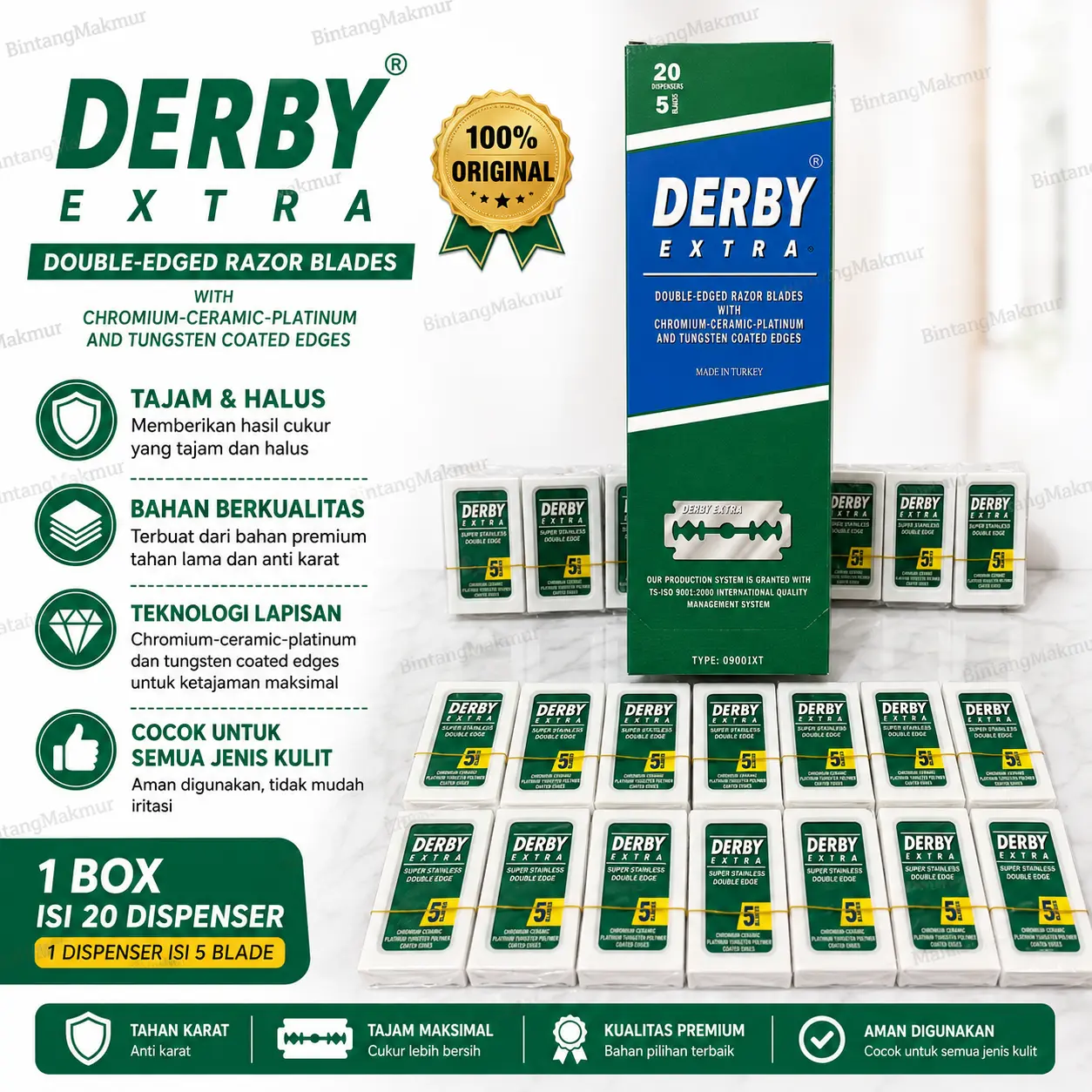 Silet Cukur Derby extra isi 100 keping