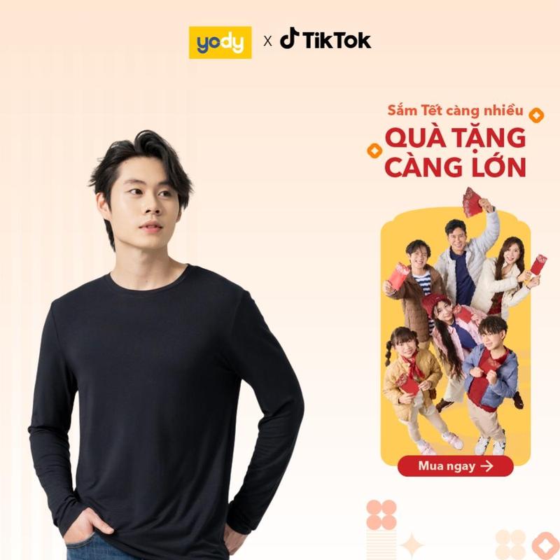  Áo giữ nhiệt ôm body nam YODY áo thun thu đông cổ tròn mềm mại MCTL25F010 