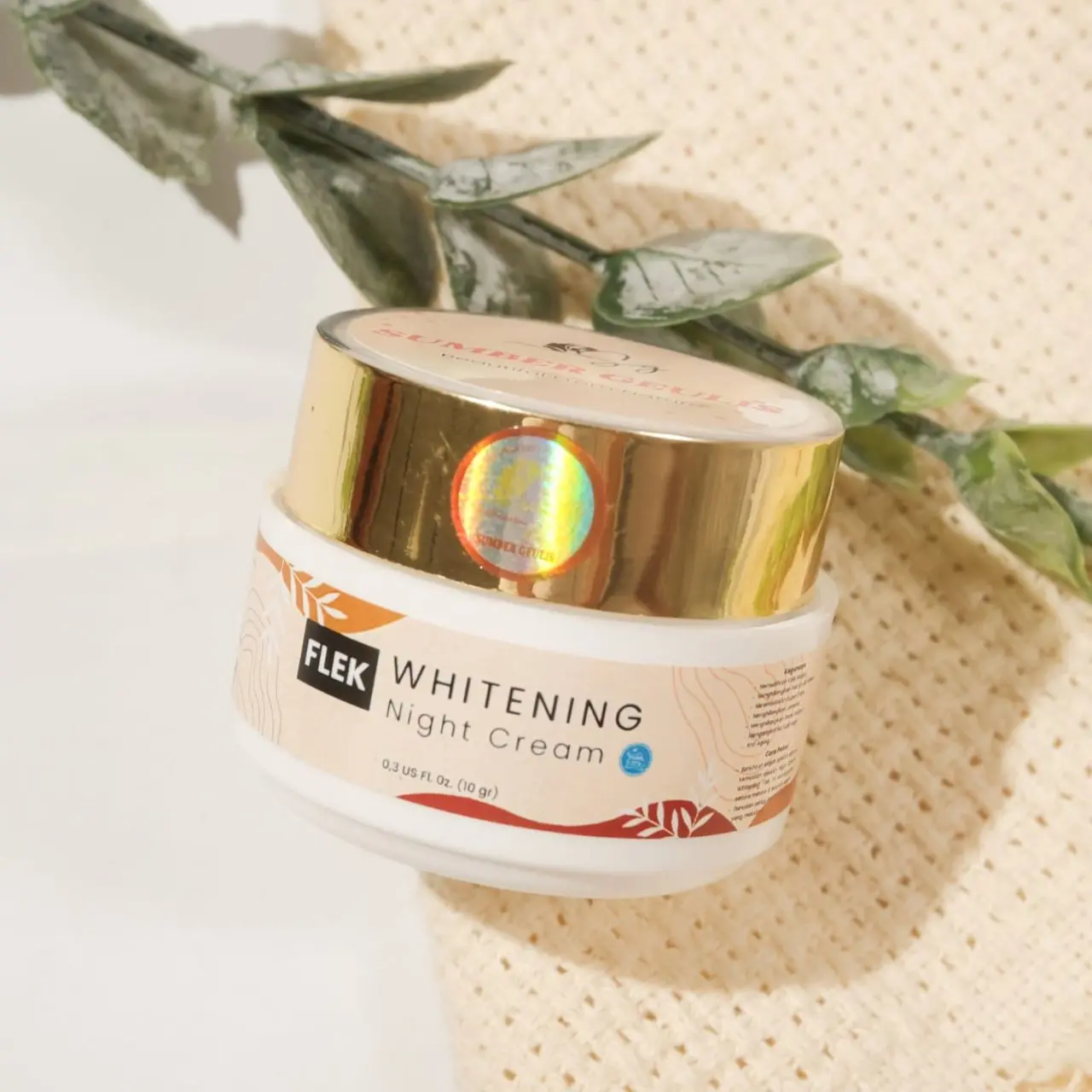 Flek Cream Night whitening For Normal SKin Memutihkan dan Mencerahkan Wajah Arbutin Vitamin Acid