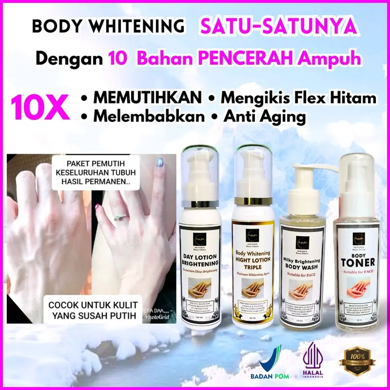 MUFAZKIN ORIGINAL BPOM HANDBODY PEMUTIH BADAN SUPER PREMIUM HB WHITENING BOOSTER 2