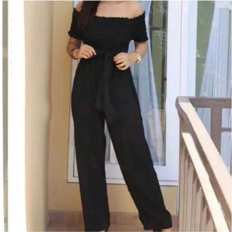 -Diskon Sale- Set Jumpsuit Sabrina Kerut Wanita Terlaris (Bisa Cod)