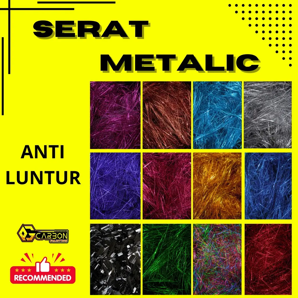 SERAT METALIK / SERAT UNTUK CARBON FORGED WARNA / CARBON VENOM / PEMANIS CARBON FORGED / METALIC MIX CARBON /  CARBON FORGED WARNA pemanis carbon venom / metalik bahan untuk carbon forget bukan STIKER CARBON FORGED