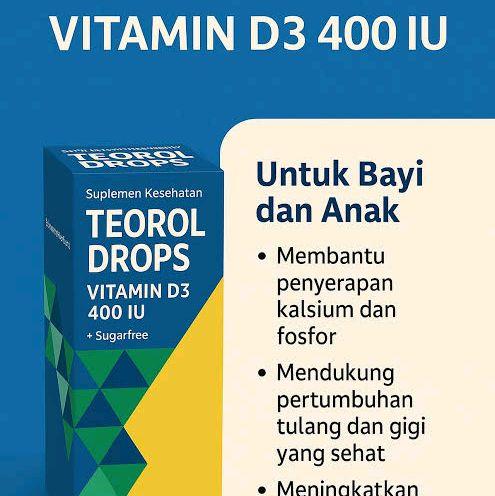TEOROL DROPS VITAMIN D3 400 IU ISI 12.5 ML - Shop | Tokopedia
