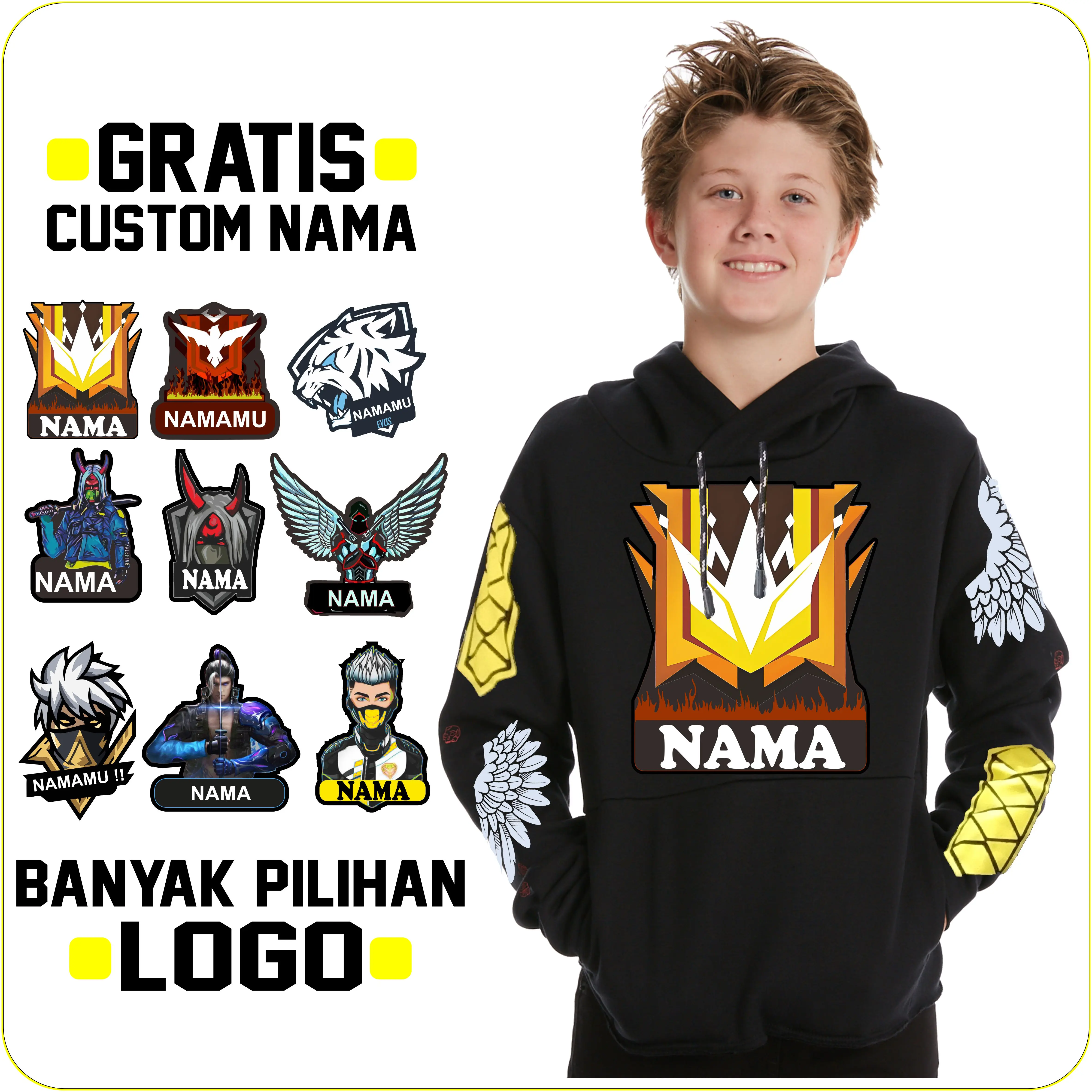 Jaket Free Fire Sweater Anak Hoodie FF Grandmaster Fashion