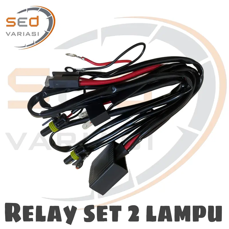 PREMIUM KABEL RELAY SET LAMPU MOTOR MOBIL LED & HID H4 HI LOW / BILED PROJECTOR 4