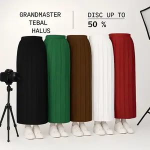 Seragam Sekolah SD Rok Rempel Panjang Merah Coklat Hijau Putih Hitam Anak Perempuan Kelas 1-6 Bahan Master