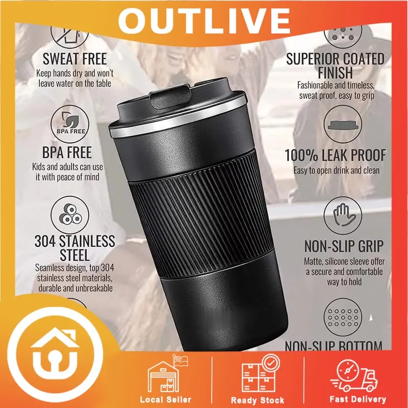 510ML Stainless Steel Thermos Mug Leak-Proof Thermos Coffee Vacuum Cup Travel Thermal Vacuum Flask I