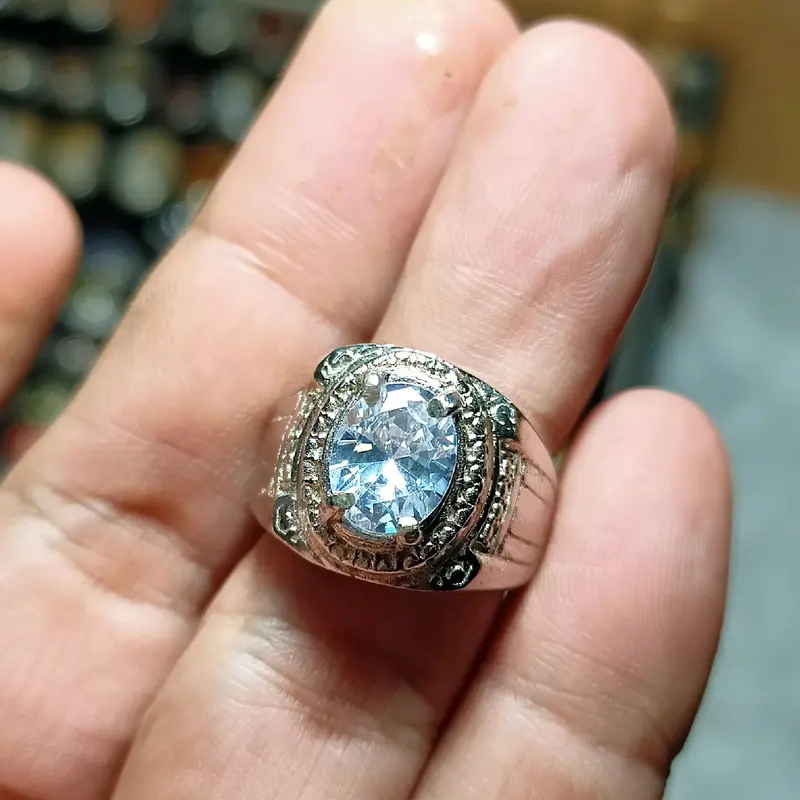 Cincin American Diamond, Cincin permata, Cincin Alpaka 0