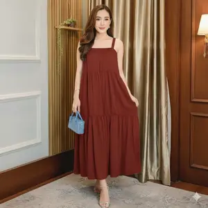 Overall Dress Jumpsuit CANDA by Abidahgalleryakun2 Bahan Rayon Twill Premium/ Iner Susun Motif Bunga