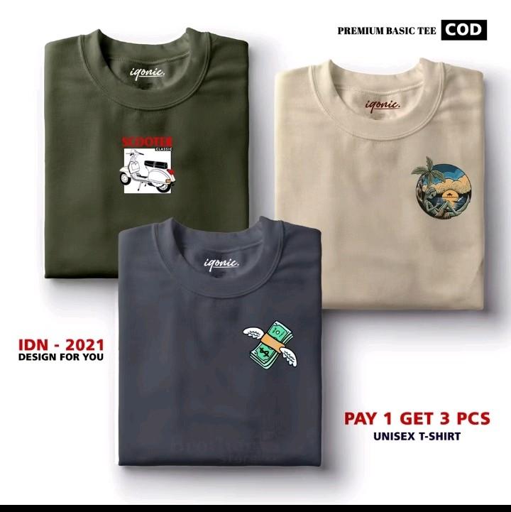(BAHAN TEBAL) BUY 1 OR 3 PCS (PROMO COD) DAWIRR STORE / Kaos Distro100% Catoon Combed Katun Nyaman Unik Baju Pria 0