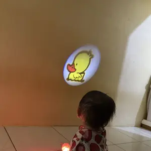 LO Mainan Proyektor Anak Senter Lampu malam 24 Gambar / Flashlight Projector Torch Lamp