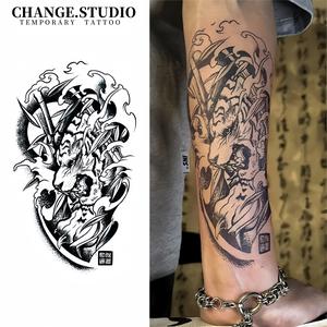 Hình Xăm Tạm Thời, Thiết Kế Hình Xăm Hổ, Kéo Dài Trong 15 Ngày, Không Thấm Nước Và Chống Trơn Trượt, Kèm Miếng Dán Hình Xăm