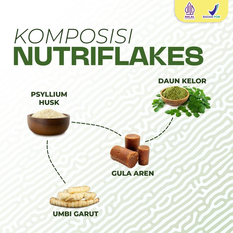 Nutriflakes Sereal Original dari Umbi Garut 5 Box (Isi 280/Box) - Tinggi Serat & Kandungan Gizi untuk Kesehatan Lambung - Bubuk, Drink 4