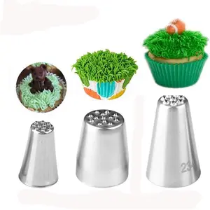 Spuit rumput spuit stainless tanpa sambungan Alat Hiasan Kue Steel Kitchenware