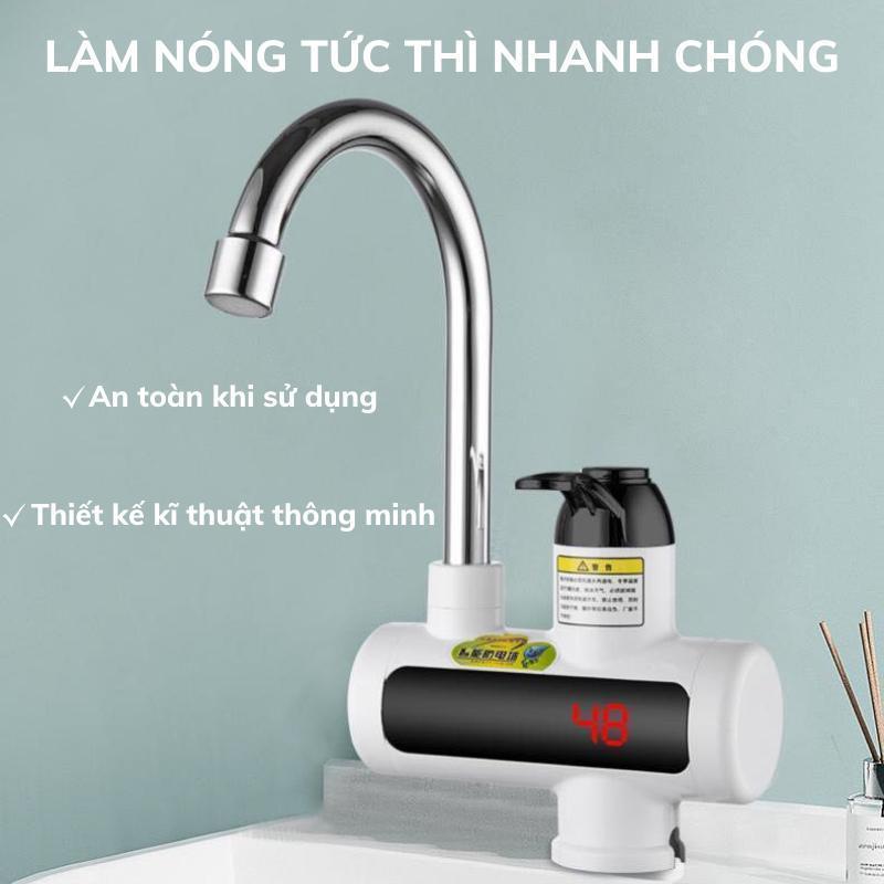 Máy Làm Nước Nóng Lạnh Tức Thời An Toàn Có Rơ Le Cảm Biến Chống Giật Màn Hình LED Hiển Thị Nhiệt Độ Tiết Kiệm Điện 40% Dễ Lắp Đặt