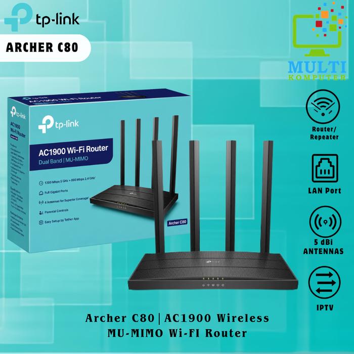 Gambar TP-Link Archer C80 AC1900 WiFi Router / Archer C 80 AC 1900 Mu-Mimo dari Multi Komputer Kota Administrasi Jakarta Barat Tokopedia