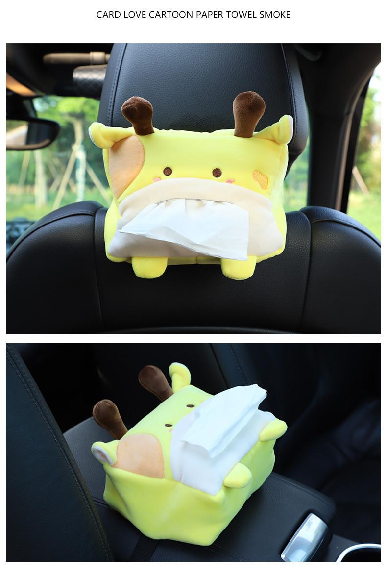 Product Introduction of Cartoon Car Tissue Box Creative Cute Car Chair Back Sunshade Armrest Box Multifunctional Car Tissue Box 13