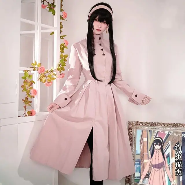 KOSTUM COSPLAY/ AKSESORIS COSPLAY/AKSESORIS ANIME/ KOSTUM COSPLAY YOR FORGER GAUN PINK SPY X FAMILY 4