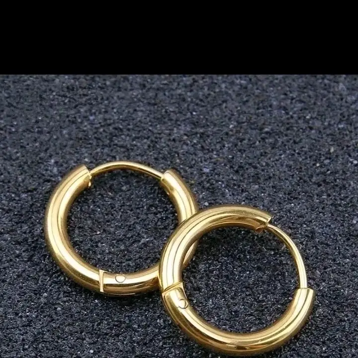 ANTING HOOP TITANIUM ANTI KARAT DAN TIDAK PUDAR ANTING STARBOY PRIA DAN WANITA Aksesoris Elegan Earrings Silver 2