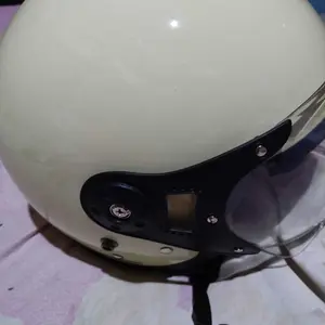 Helm Bogo Retro Hijab MLA Dewasa Kaca Pilot Motorcycle Helm Open Face Premium SNI Model Terbaru Kuning dengan Busa Telinga Bisa Dilepas dan Stylish Anti UV Painting Protect