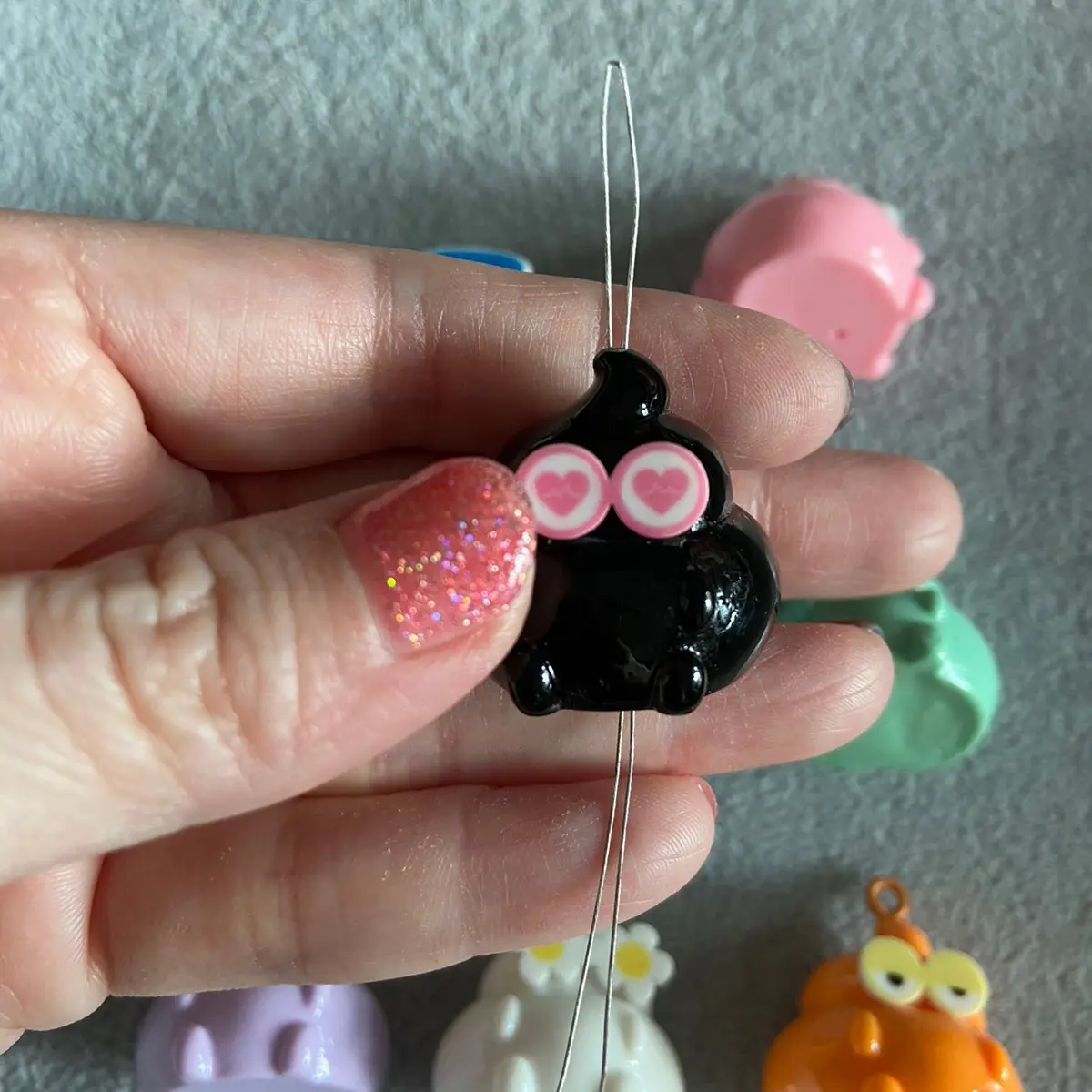 Colourful waste charms