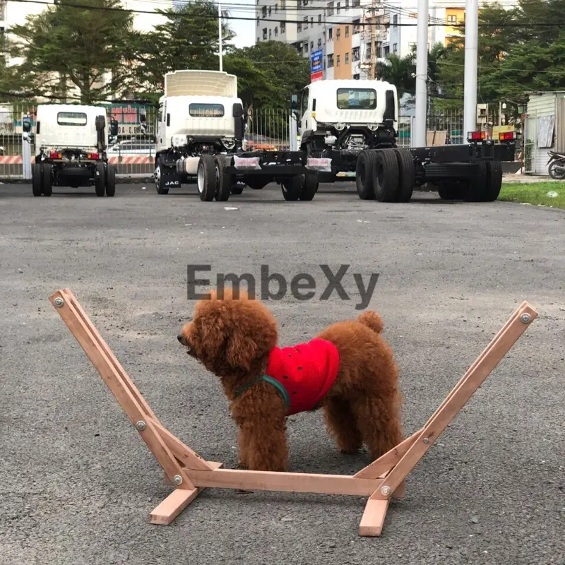 Khung treo võng gỗ chó mèo (không kèm võng vải) vong cho vong meo vong thu cung võng  mini  cho  cún bed cat nén (không phải gỗ thông, loại gỗ nặng cứng cáp hơn nhiều) ổ ngủ , thú cưng, gấp gọn bằng