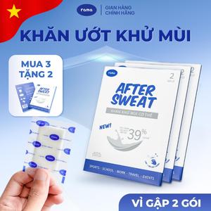 [ MUA 3 TẶNG 2 ] - [ COMBO 3 VỈ ] - Khăn Ướt Khử Rama Wipes After Sweat – Làm Mát Cơ Thể, Đi Ngoài Trời, Tiện Dụng.