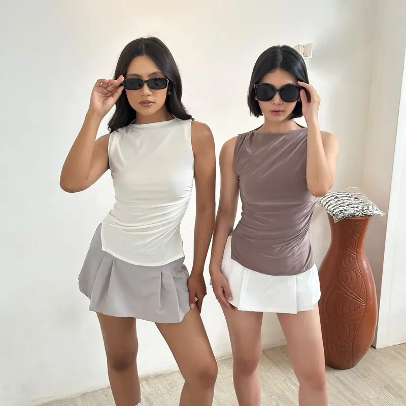 ELEVENBASIC - JOANNE TOP | ATASAN WANITA Baju Crop Casual 8