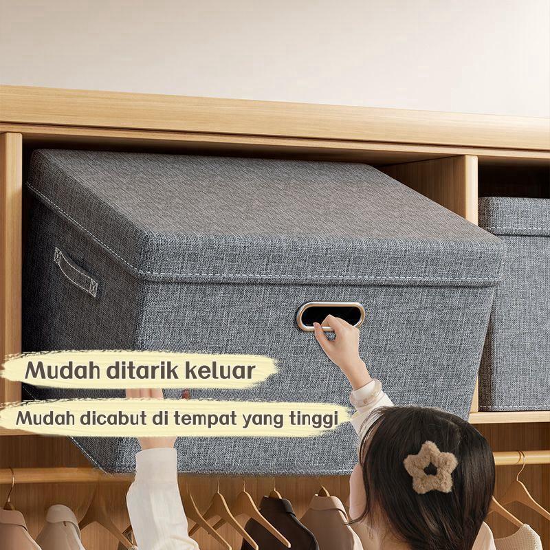 Asrama Rumah Storage box dan tutup berkapasitas besar  Container box Asrama Dapat Dilipat  Organizer box Luar Ruangan  Kotak Penyimpanan Linen Mainan Kotak Buku Multifungsi Kontainer box serbaserbi kotak  penyimpanan 7