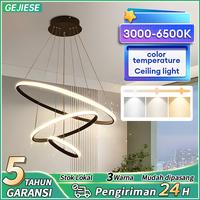 Gambar Lampu Gantung Kristal Modern 3-Cincin Lampu Gantung Ruang Tamu Kamar Tidur 3 Warna Lampu Hias - Emas+Remote dari GOGEOUS Store Kab. Tangerang 1 Tokopedia