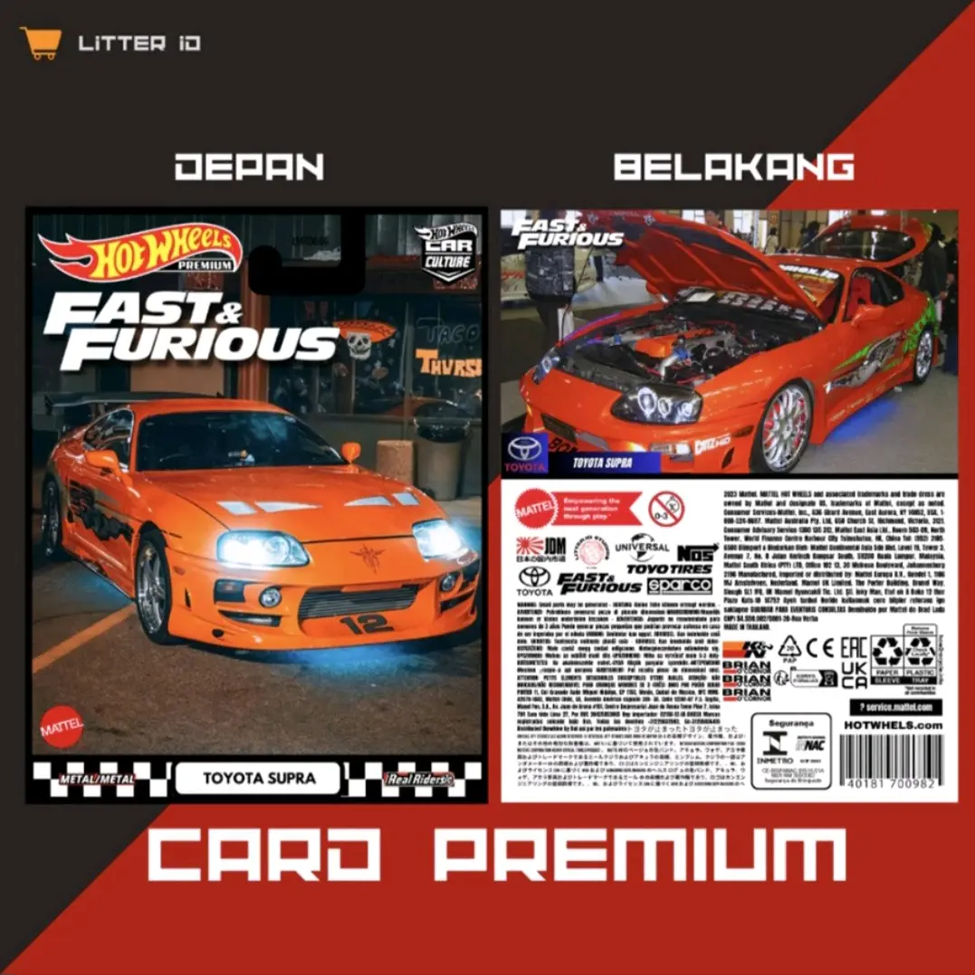 Custom Card Hotwheels Premium Toyota Supra MK 4