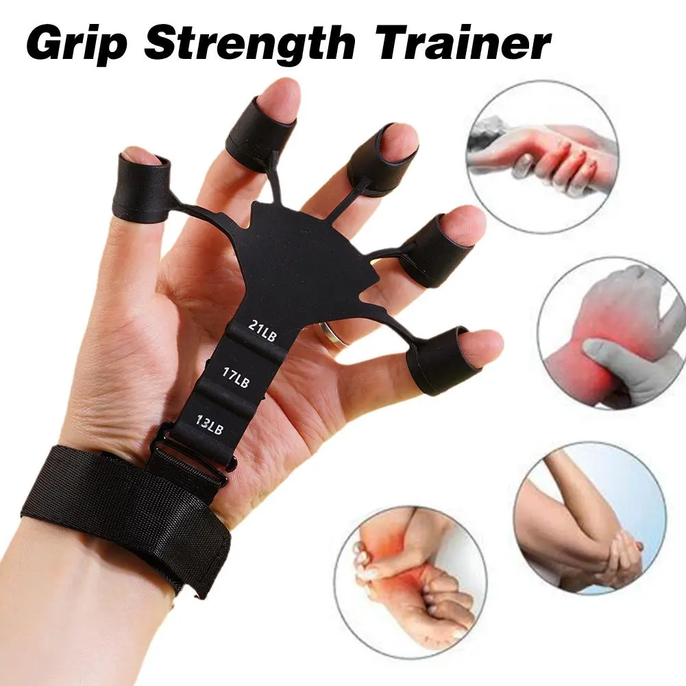 Hand Finger Gripper Silicone Grip Device Finger Hand Grip Exerciser Strength Trainer Hand Grip Trainer Strengthen Finger Gripper