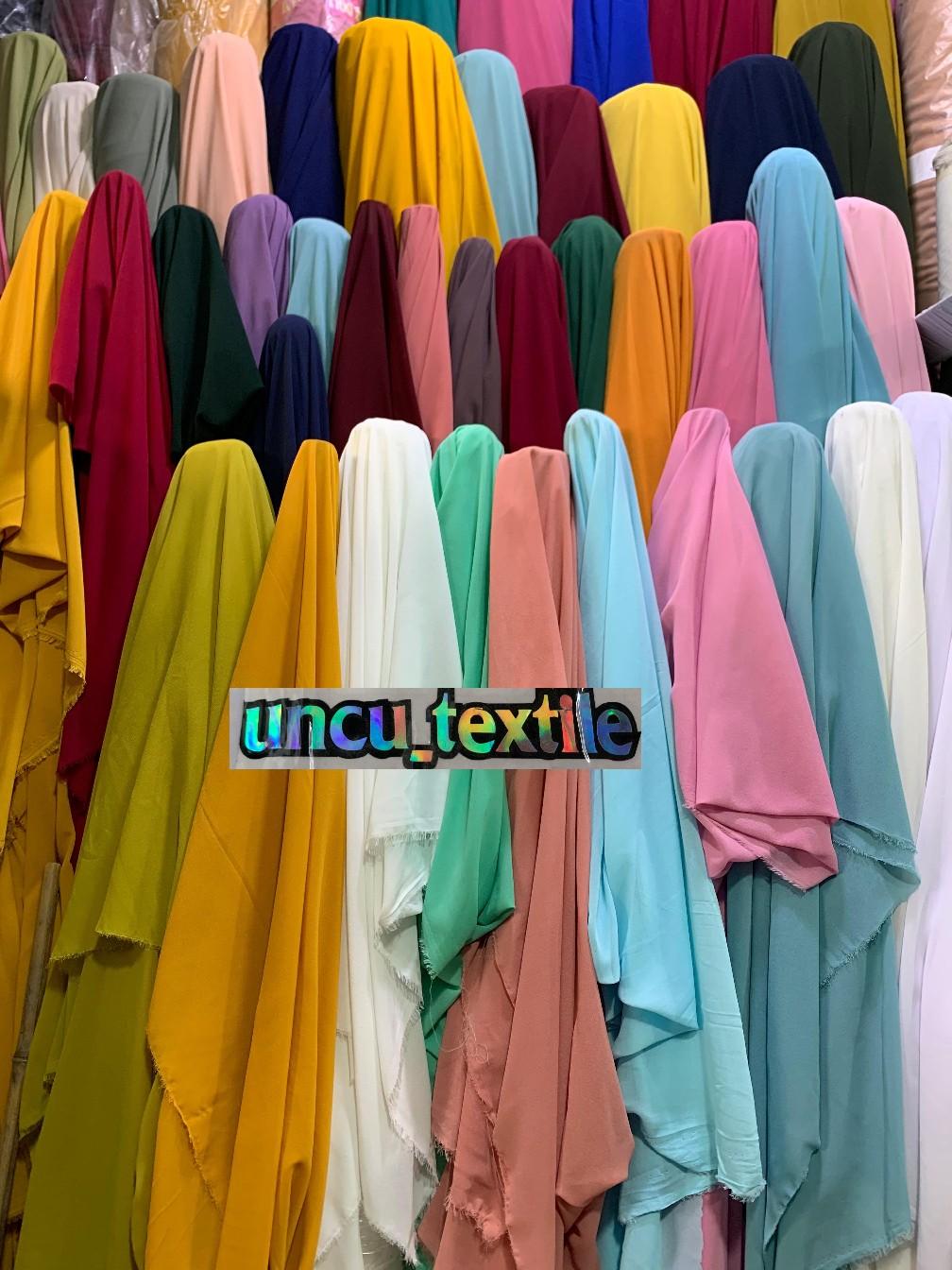 Kain Ceruty Babydoll  kusus kain untuk wanita Transparan dengan Efek Stretch - Lebar 150cm Pakaian