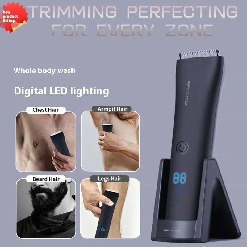 Wash the whole body with water, new men's shaving armpit shaver, rechargeable W052 black with bottom. foil  shaver nose  hair  trimmer