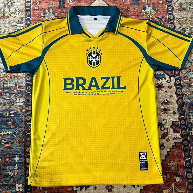 STB JERSEY BRAZIL FANTASY VINTAGE/JERSEY RETRO/JERSEY NEGARA/JERSEY CLASIC/JERSEY VINTAGE/JERSEY FANTASY 4