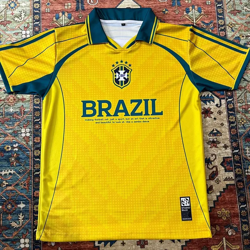 STB JERSEY BRAZIL FANTASY VINTAGE/JERSEY RETRO/JERSEY NEGARA/JERSEY CLASIC/JERSEY VINTAGE/JERSEY FANTASY 4