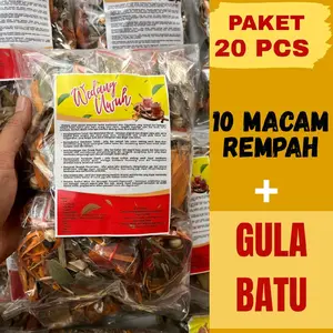 PAKET 20 pcs Wedang Uwuh Komplit Gula Batu Jahe Kapulaga Cengkeh Secang Asli Khas Jogja Solo