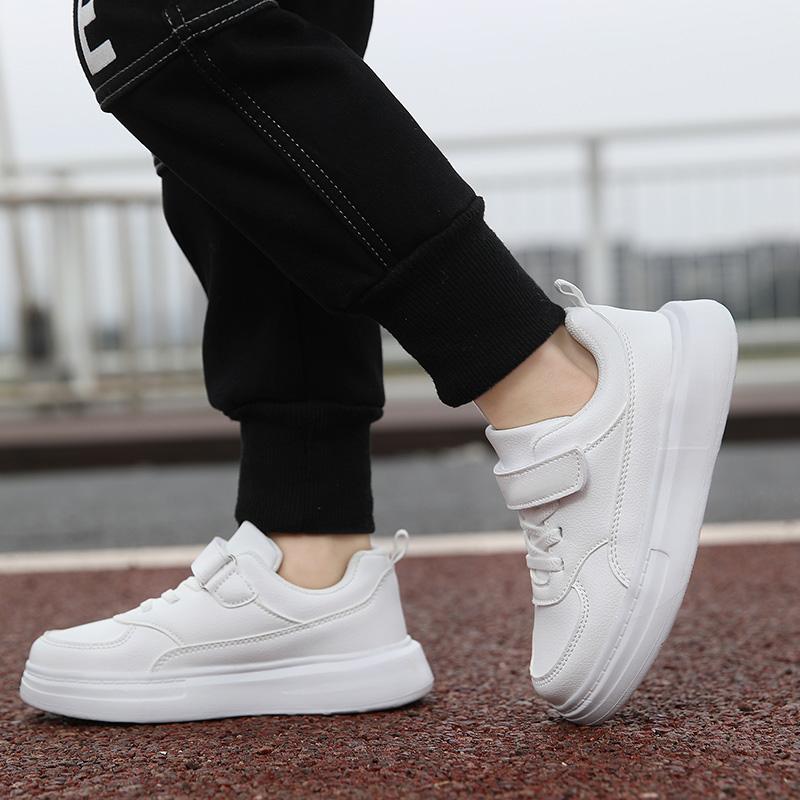 Product Introduction of Children Sneakers Boys Sports Shoes Breathable Lightweight Casual Daily School Kids Shoes Running Walking Sneakers All White 26