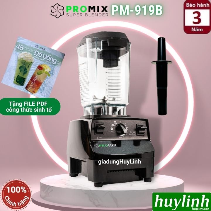 Máy xay sinh tố công nghiệp cho quán Promix PM-919B - Công suất 1500W - Dung tích tổng 2 lít - Chuyên dụng cho kinh doanh nhà hàng quán cà phê